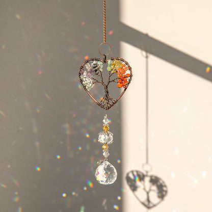 Crystal Wind Chime Tree Of Life Suncatcher