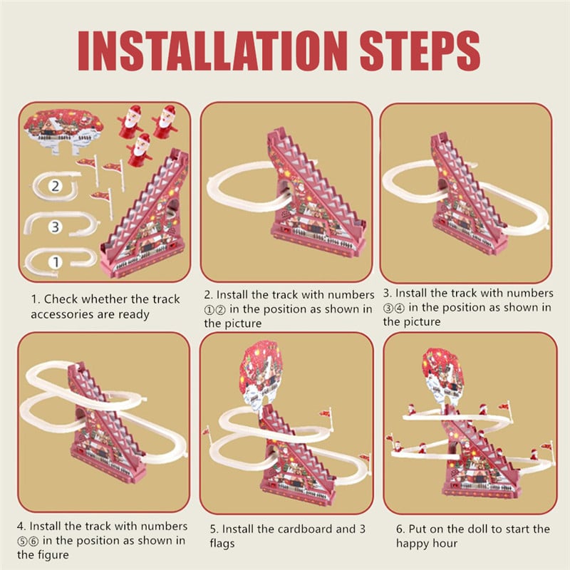 🎅Santa Claus Electric Track Slide Toys