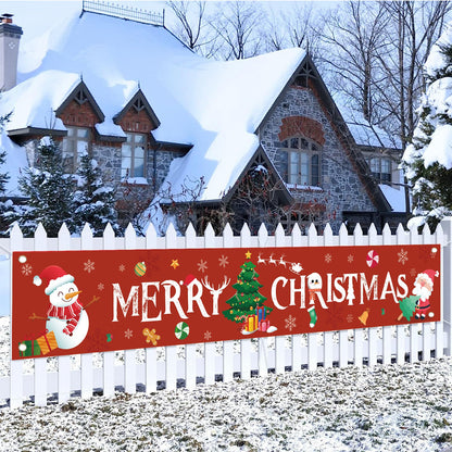 🔥Last Day 49% OFF NOW🎄Christmas Outdoor Banner Flag Pulling