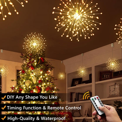 🔥Christmas Pre-sale SAVE 49%🎄Hanging Starburst Fairy Lights for Christmas