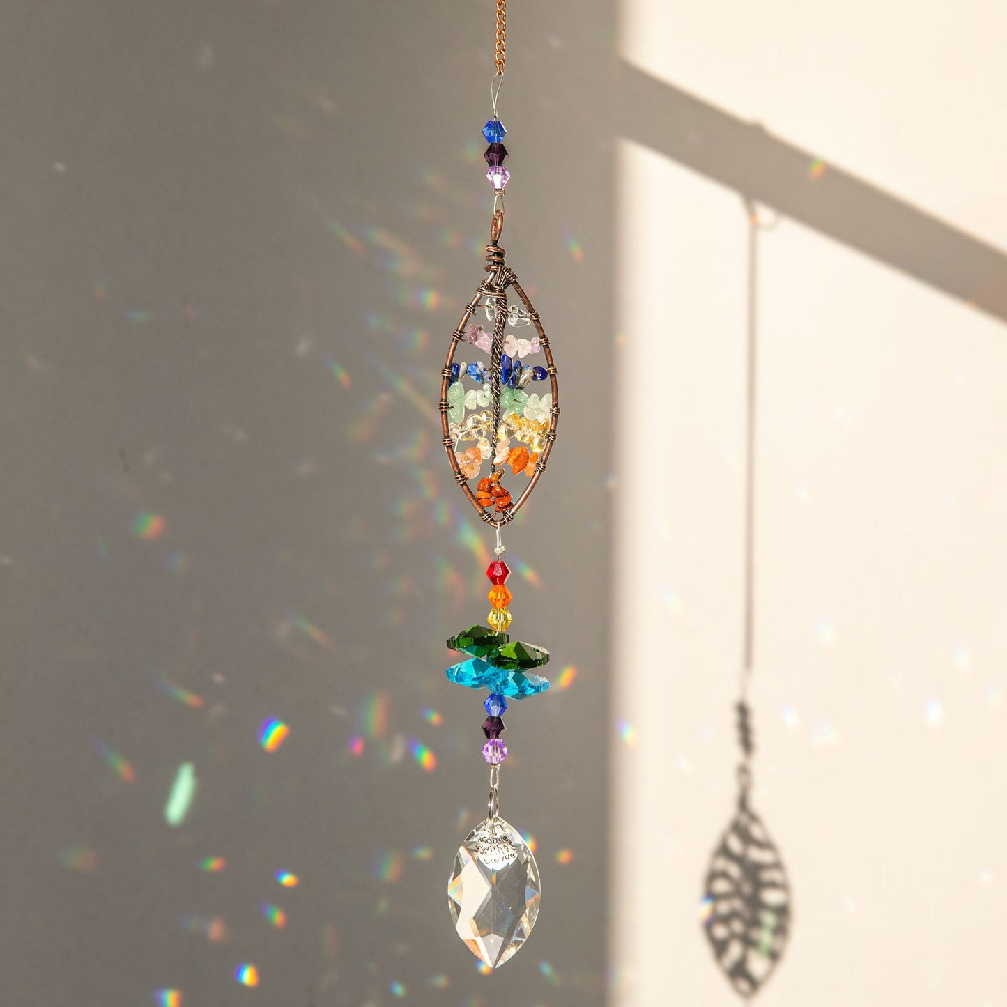 Crystal Wind Chime Tree Of Life Suncatcher