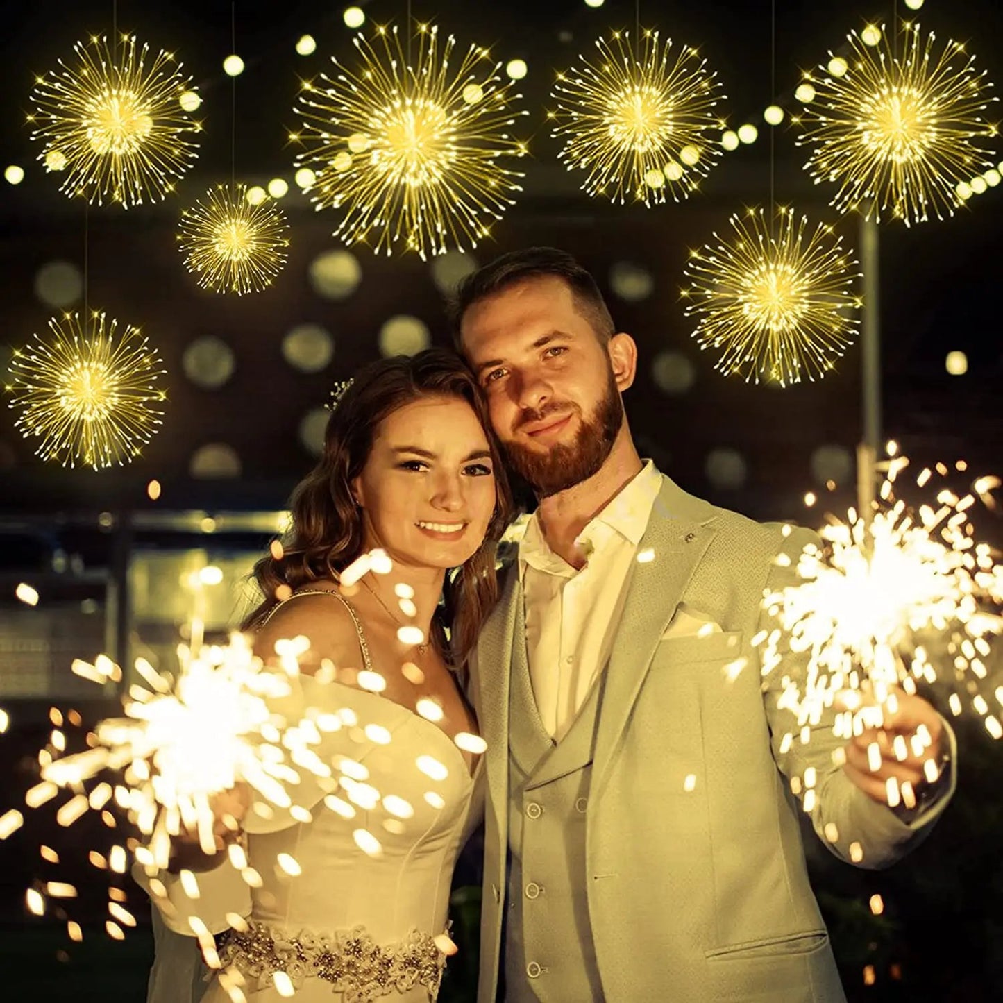 🔥Christmas Pre-sale SAVE 49%🎄Hanging Starburst Fairy Lights for Christmas