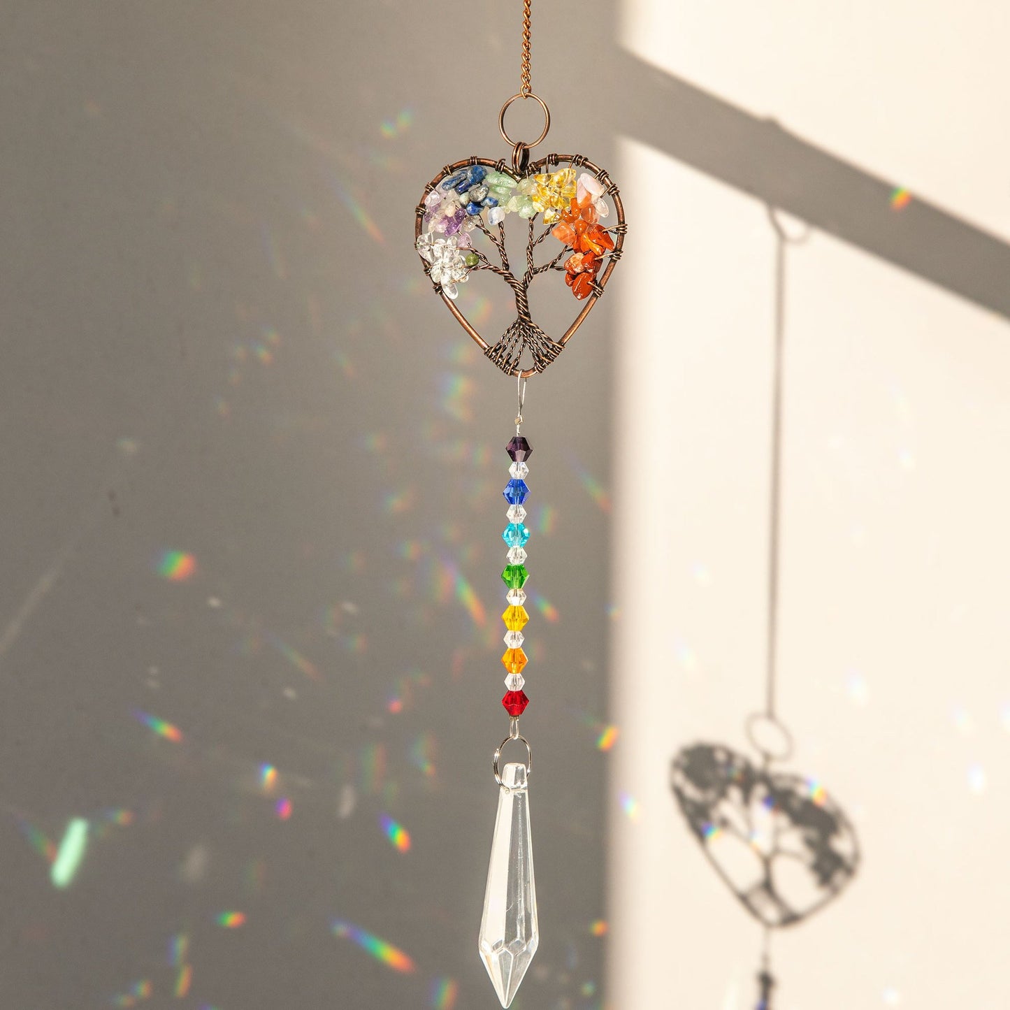 Crystal Wind Chime Tree Of Life Suncatcher